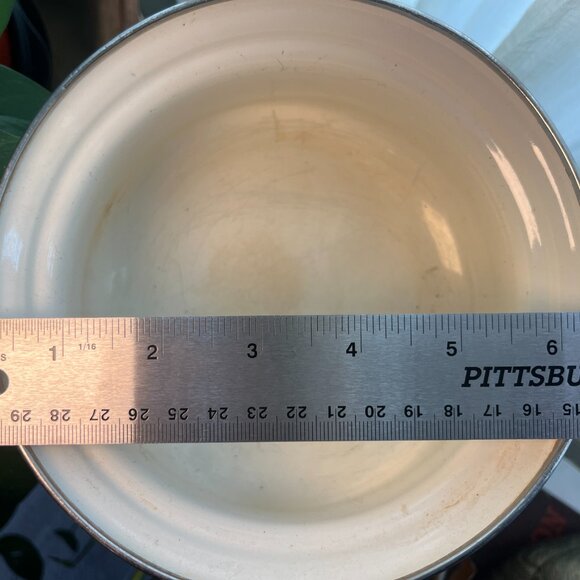 Vintage Sanko Enamel Pot | Japanese Enamelware | Retro Orange Floral Saucepan - Picture 6 of 6